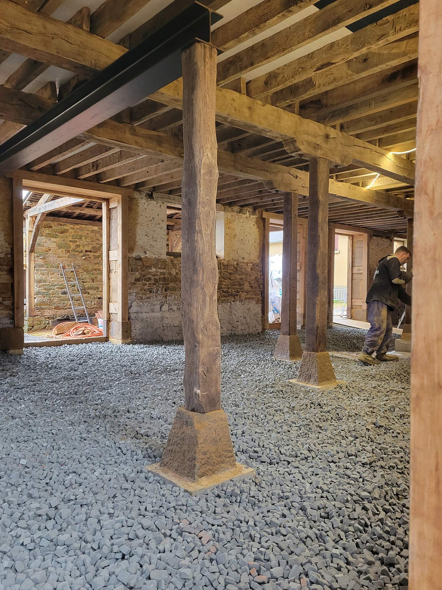 Maison ancienne réhabilitée, isolation naturelle paille et terre crue, Ille-et-Vilaine